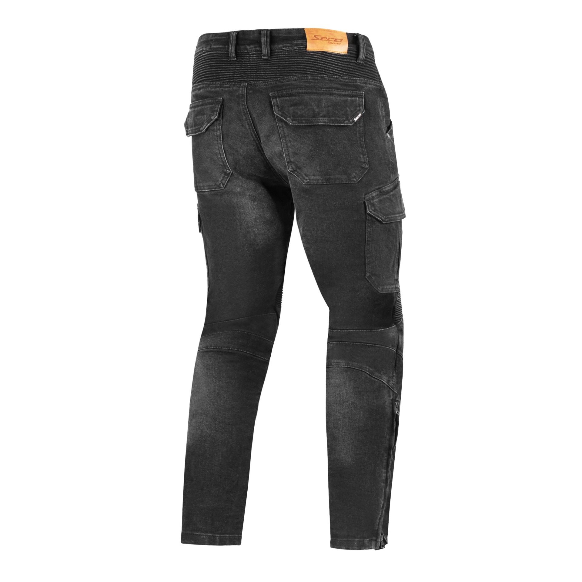 Мотоджинсы Seca Square ll стираный черный