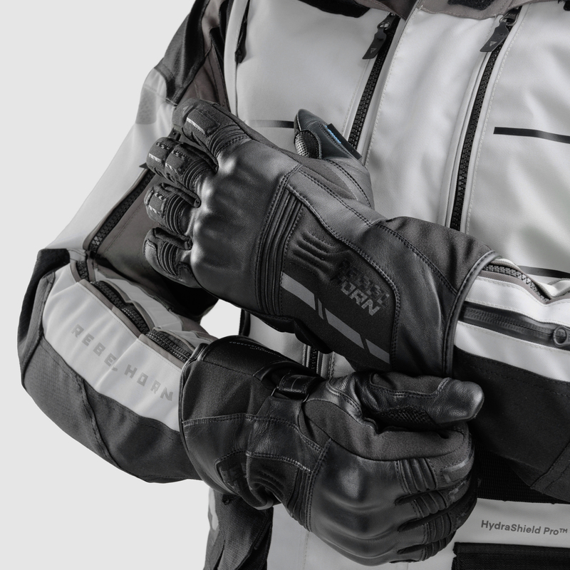 Мотоперчатки кожаные Rebelhorn Tracer Waterproof черный
