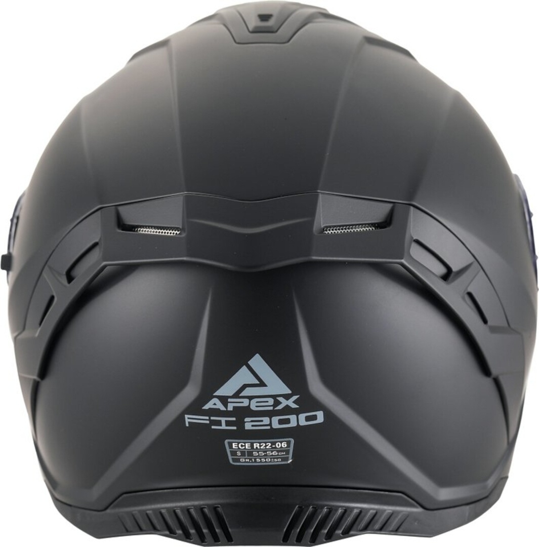Мотошлем Apex FI200 матовый черный