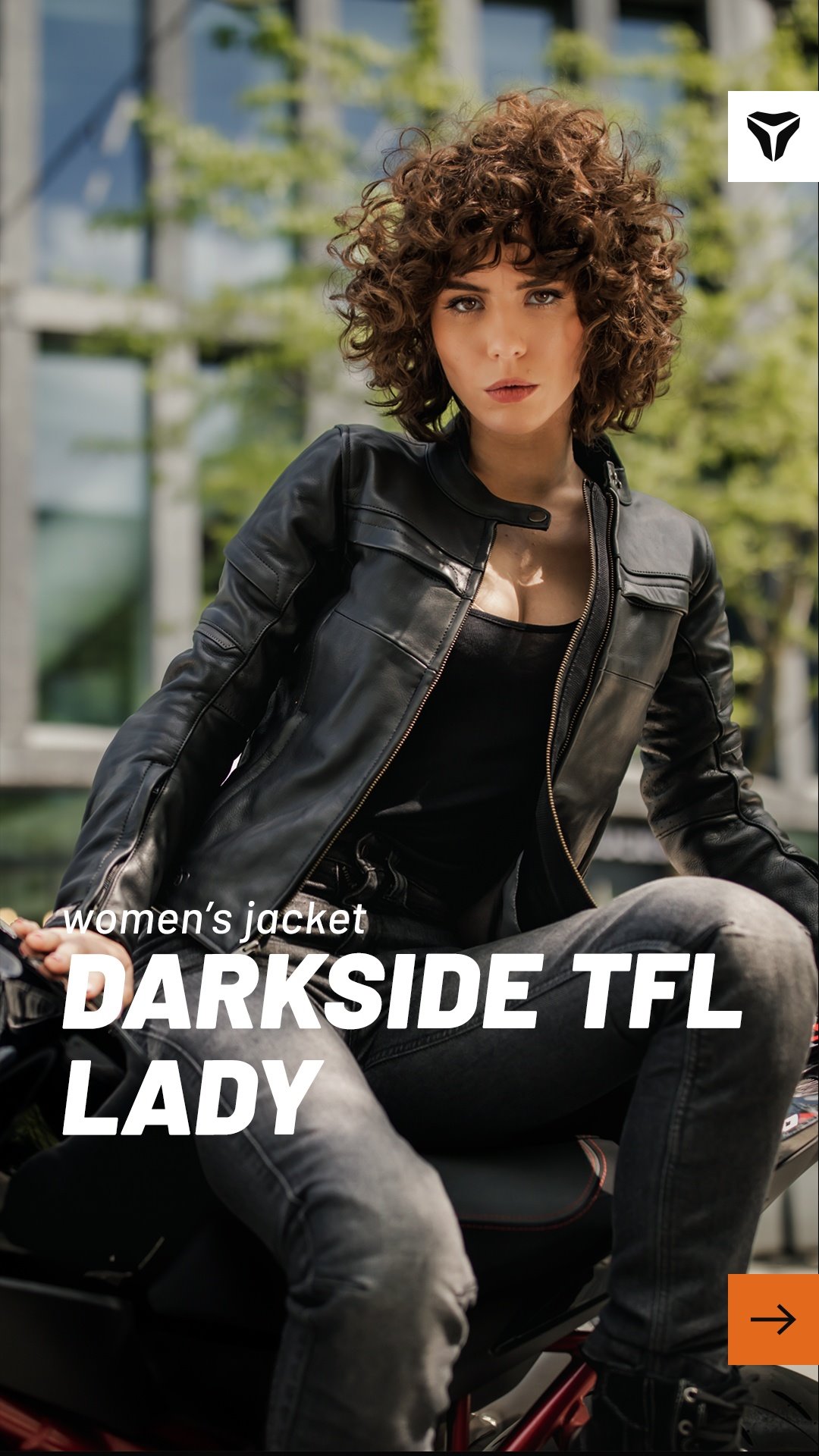 Мотокуртка женская кожаная Seca Darkside TFL D3O черный