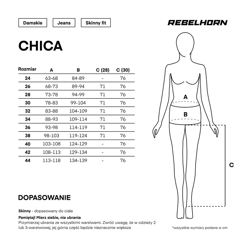 Мотоджинсы женские Rebelhorn Chica (джеггинсы) черный