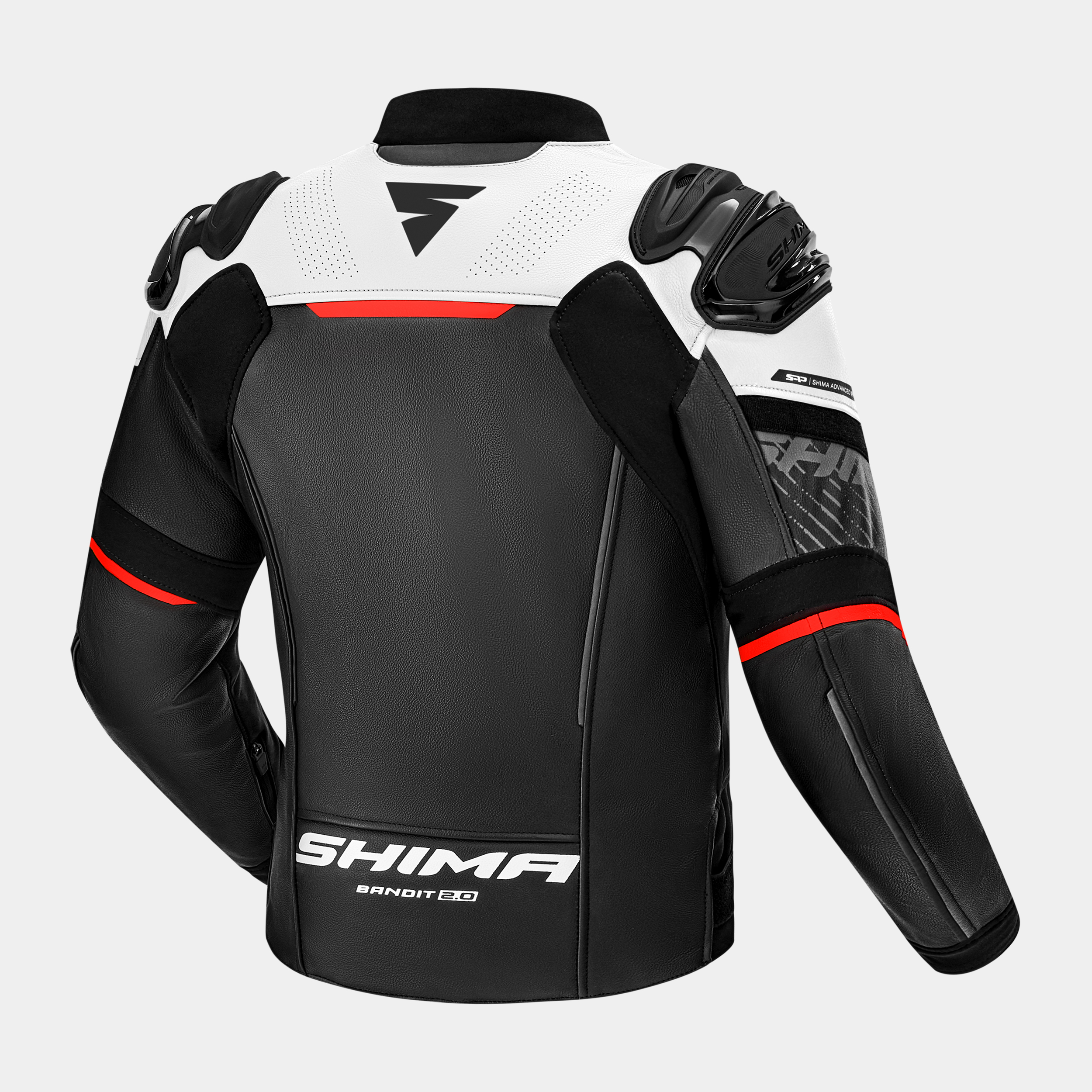 Мотокуртка кожаная SHIMA BANDIT 2.0 красный