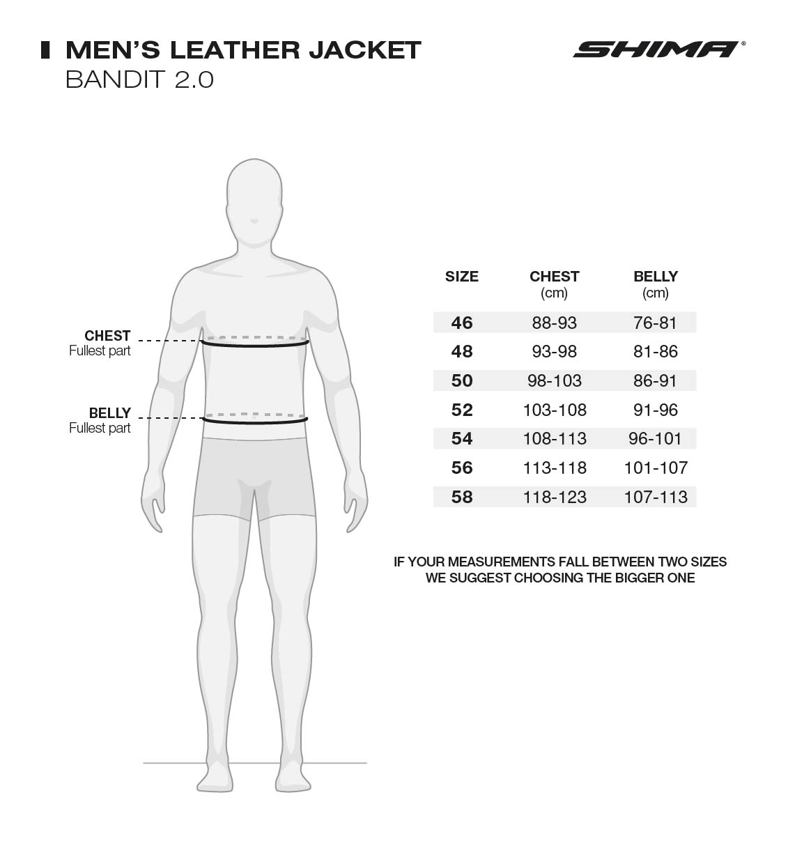 Мотокуртка кожаная SHIMA BANDIT 2.0 черный/черный