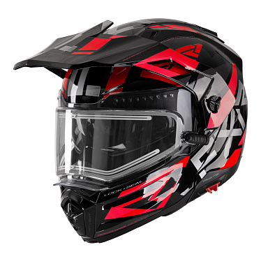 Мотошлем FXR Maverick X с подогревом черный красный - магазин Motostyles