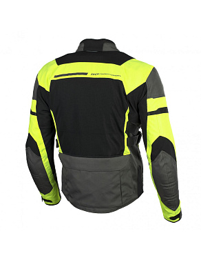 Мотокуртка текстильная Seca Orkan II черный/титановый/флуо - магазин Motostyles