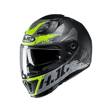 Мотошлем HJC i70 Rias черный/флуо зеленый - магазин Motostyles