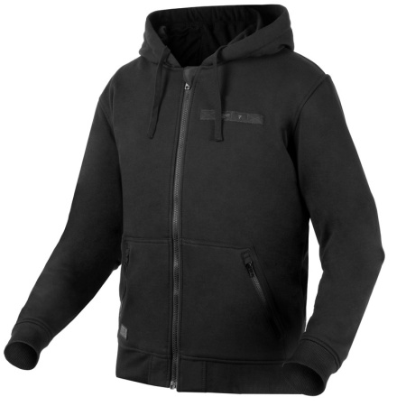 Мотохуди на молнии текстильная Rebelhorn Hoodie черный - магазин Motostyles