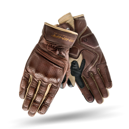 Мотоперчатки кожаные SHIMA AVIATOR светло-коричневый - магазин Motostyles