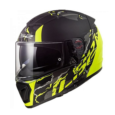 Мотошлем LS2 FF390 Breaker Feline матовый  желтый - магазин Motostyles