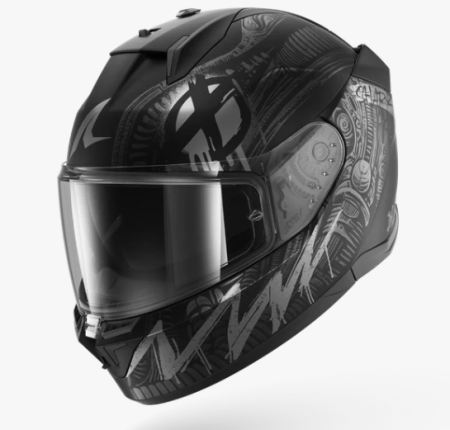 Мотошлем Shark D-Skwal 3 SHIEVER Mat черный серый - магазин Motostyles