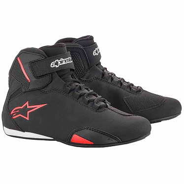 Мотоботы Alpinestars Sektor черный красный - магазин Motostyles