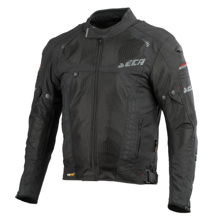Мотокуртка текстильная Seca Superair D3O черный - магазин Motostyles