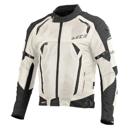 Мотокуртка текстильная Seca Superair D3O серый - магазин Motostyles