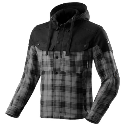 Моторубашка Rebelhorn Shifter серый черный - магазин Motostyles