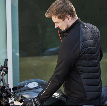 Мотокуртка текстильная SHIMA WARMUP черный - магазин Motostyles