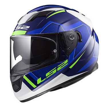 Мотошлем LS2 FF320 Stream Evo Axis синий белый - магазин Motostyles