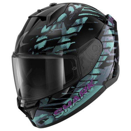 Мотошлем Shark D-Skwal 3 REPTAIA Mat черный зеленый - магазин Motostyles