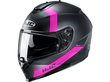 Мотошлем HJC C70 Eura черный розовый - магазин Motostyles