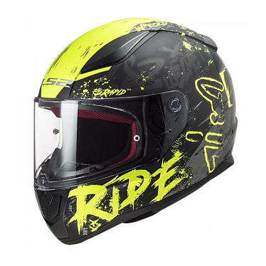 Мотошлем LS2 FF353 Rapid Naughty матовый/черный/желтый - магазин Motostyles