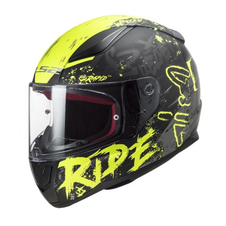 Мотошлем LS2 FF353 Rapid Naughty матовый/черный/желтый - магазин Motostyles