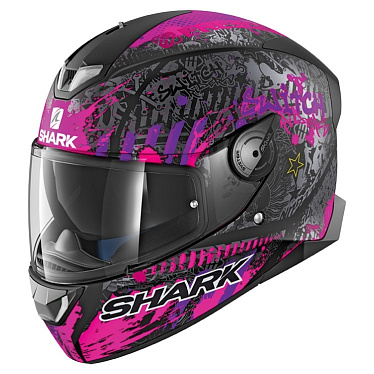 Мотошлем Shark Skwal 2 Switch Riders 2 черный/фиолетовый/матовый - магазин Motostyles