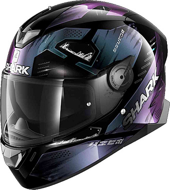 Мотошлем Shark Skwal 2.2 Venger черный/фиолетовый/синий - магазин Motostyles
