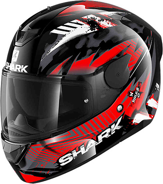 Мотошлем Shark D-Skwal 2 Penxa черный/красный/серый - магазин Motostyles