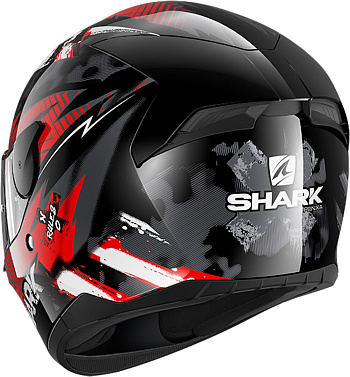 Мотошлем Shark D-Skwal 2 Penxa черный/красный/серый - магазин Motostyles