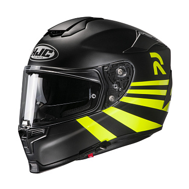 Мотошлем HJC R-PHA-70 Stipe черный желтый - магазин Motostyles