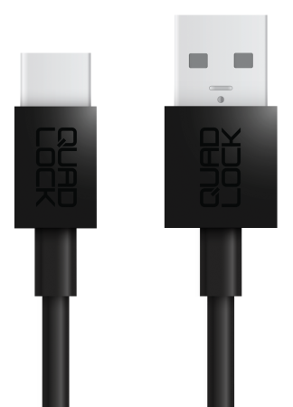 Зарядный кабель Type-C 20 см, Quad Lock® USB-A to USB-C Cable - 20cm - магазин Motostyles