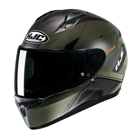 Мотошлем HJC C10 INKA MC7SF серо зеленый - магазин Motostyles