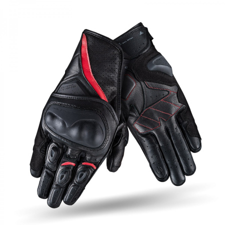 Мотоперчатки кожаные SHIMA SPARK 2.0 черный красный - магазин Motostyles