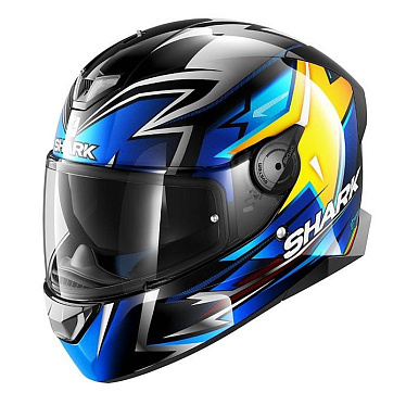 Мотошлем Shark Skwal 2 Replica Oliveira белый/черный/синий/желтый - магазин Motostyles