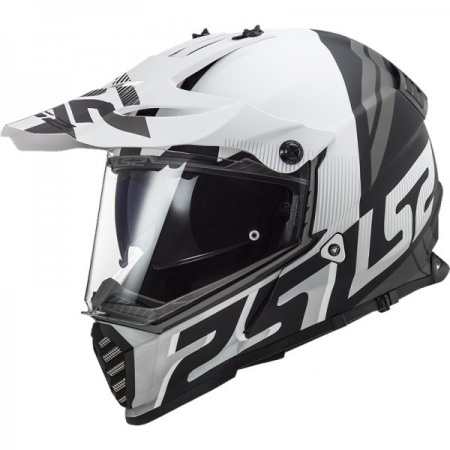 Мотошлем LS2 MX436 Pioneer Evo Evolve белый черный - магазин Motostyles