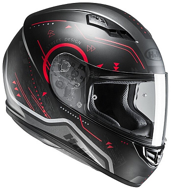 Мотошлем HJC CS-15 Safa черный красный - магазин Motostyles