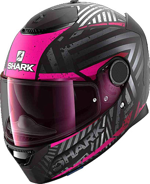 Мотошлем Shark Spartan 1.2 Kobrak черный/матовый/розовый/серый - магазин Motostyles