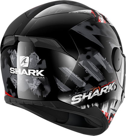 Мотошлем Shark D-Skwal 2 Penxa черный/красный/серый - магазин Motostyles