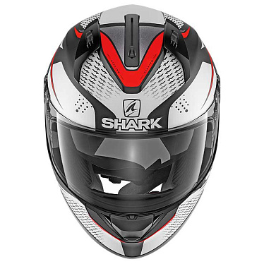 Мотошлем Shark Ridill 1.2 Stratom белый/красный/черный/матовый - магазин Motostyles