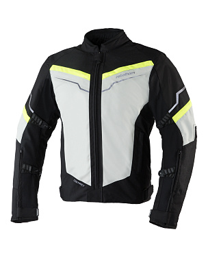 Мотокуртка текстильная Rebelhorn District светлый/черный/флуо - магазин Motostyles