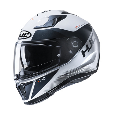 Мотошлем HJC i70 Tas белый черный - магазин Motostyles