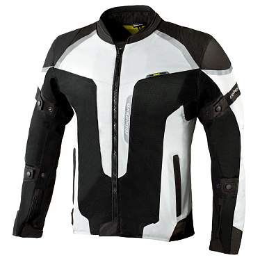 Мотокуртка текстильная Rebelhorn HiflowIII серебряный черный - магазин Motostyles