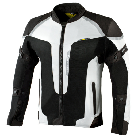 Мотокуртка текстильная Rebelhorn HiflowIII серебряный черный - магазин Motostyles