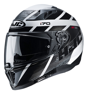 Мотошлем HJC I70 Reden черный белый - магазин Motostyles