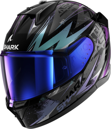 Мотошлем Shark D-Skwal 3 BLAST-R черный/серый/синий - магазин Motostyles