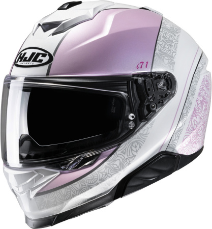 Мотошлем HJC I71 SERA MC8 белый розовый - магазин Motostyles