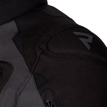 Мотокуртка текстильная Rebelhorn Borg черный/темный серый/флуо/желтый - магазин Motostyles