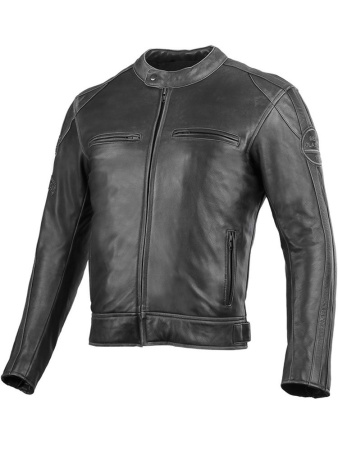 Мотокуртка кожаная Seca AviatorII серый - магазин Motostyles