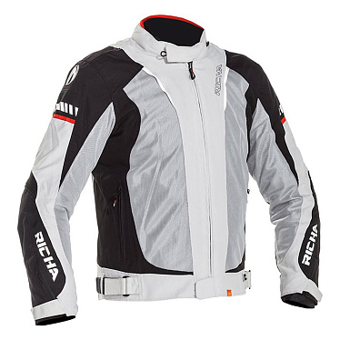 Мотокуртка текстильная Richa Stormwind D3O серый черный - магазин Motostyles