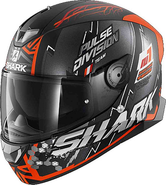 Мотошлем Shark Skwal 2.2 Noxxys черный/оранжевый/матовый - магазин Motostyles