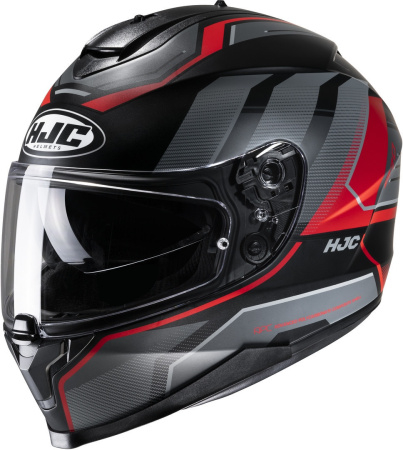 Мотошлем HJC C70 Nian серый красный - магазин Motostyles